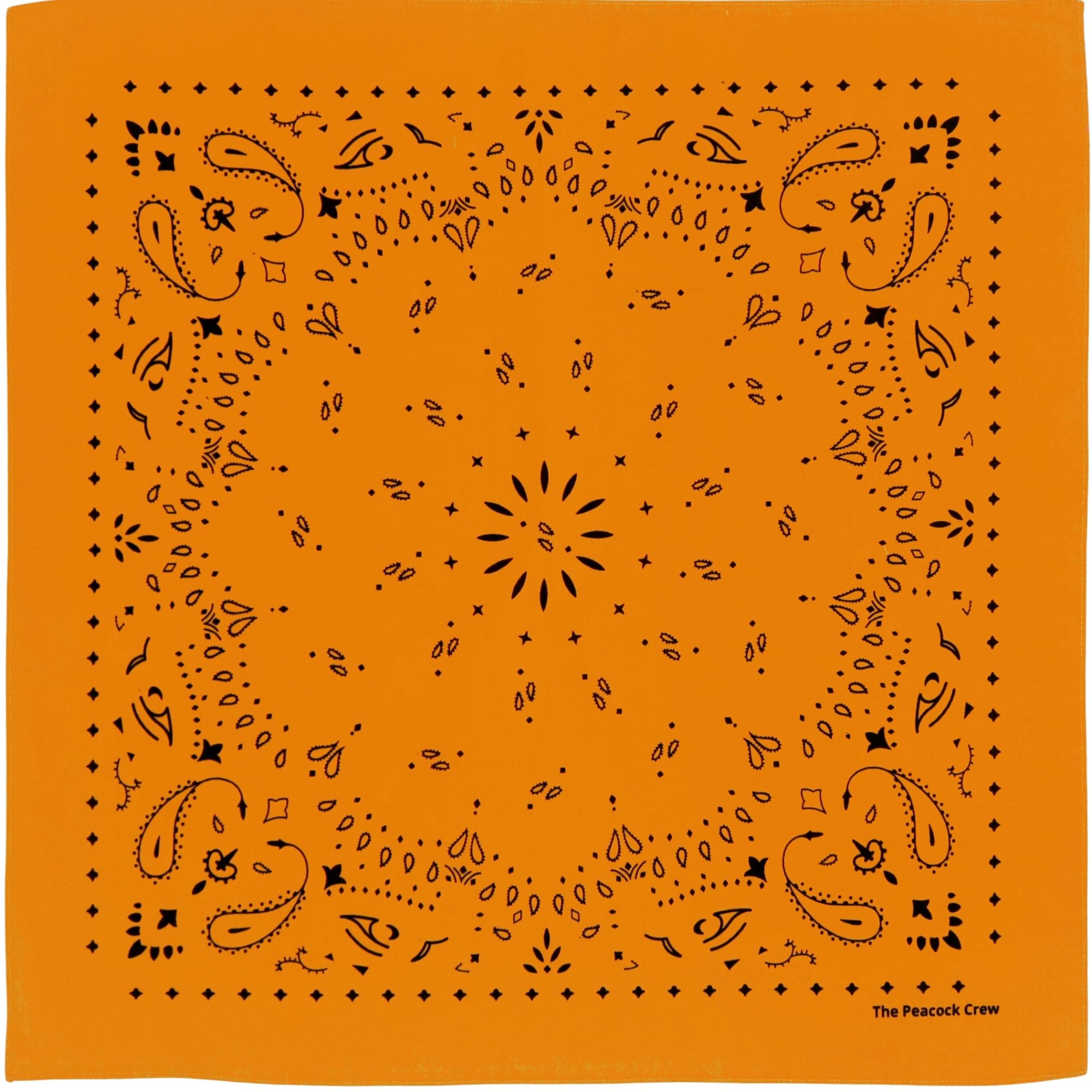 The Peacock Crew Premium Soft Cotton Designer Bandana for Men and Women 22x22 in