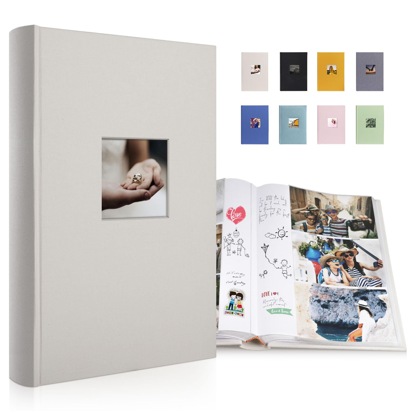 Amazon.com: 1DOT2 Luxury Fabric Photo Album 4x6 With Writing Space