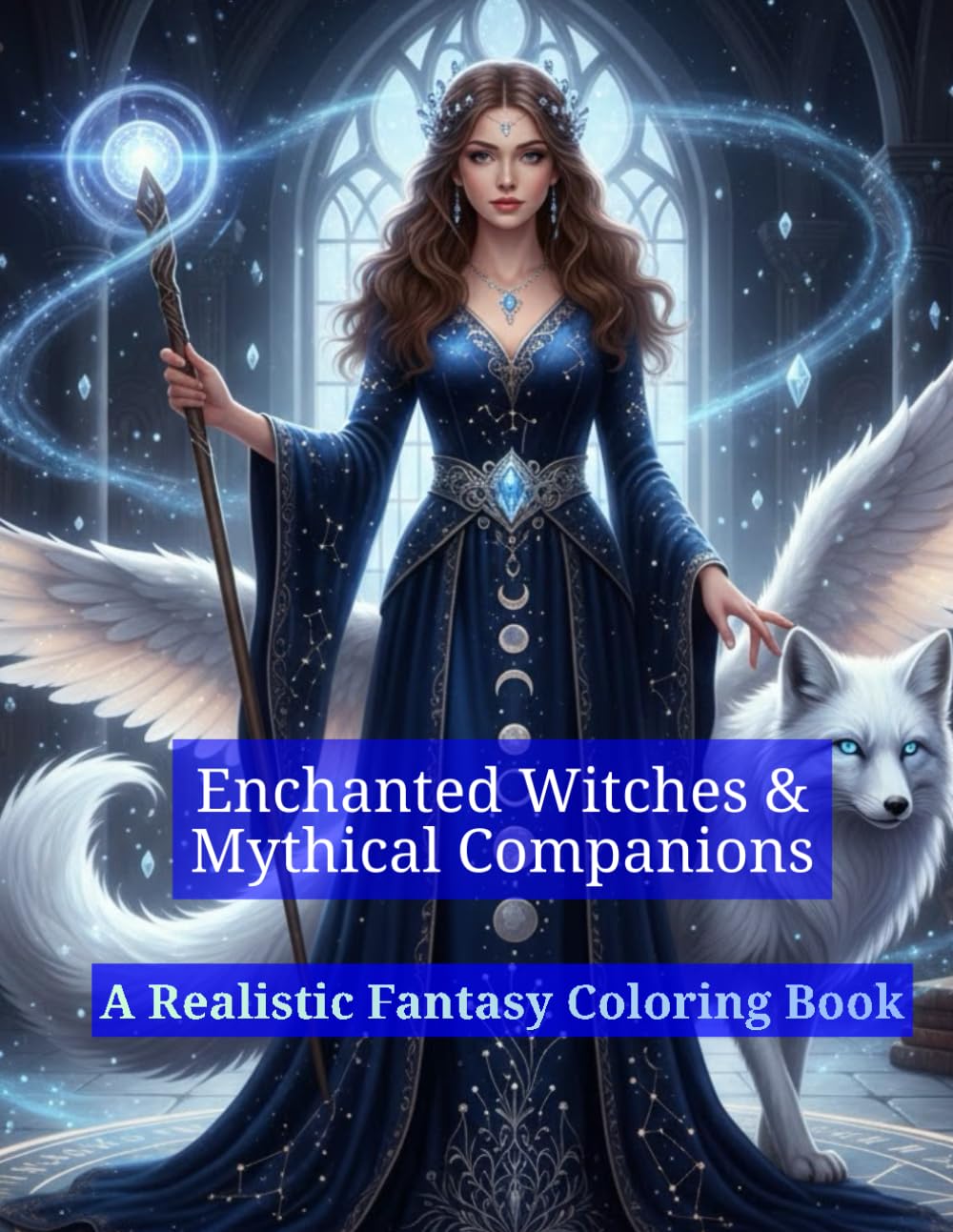 Enchanted Witches & Mythical Companions: A Realistic Fantasy Coloring Book