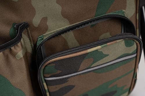 Miniatura 5 de YL traV Silla enfriadora tipo mochila, silla de pesca portátil, asiento plegable de 400 libras, bolsa de camuflaje de gran capacidad, taburete de