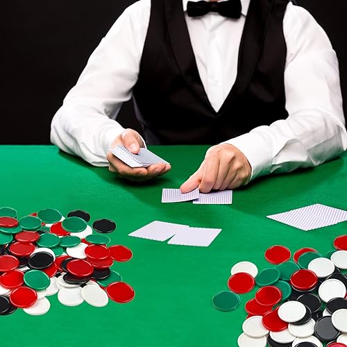 Vista 11 de Coopay Fichas de póquer de plástico de 1 1/2 pulgadas, contadores de aprendizaje, discos de conteo de fichas de bingo, marcadores para práctica