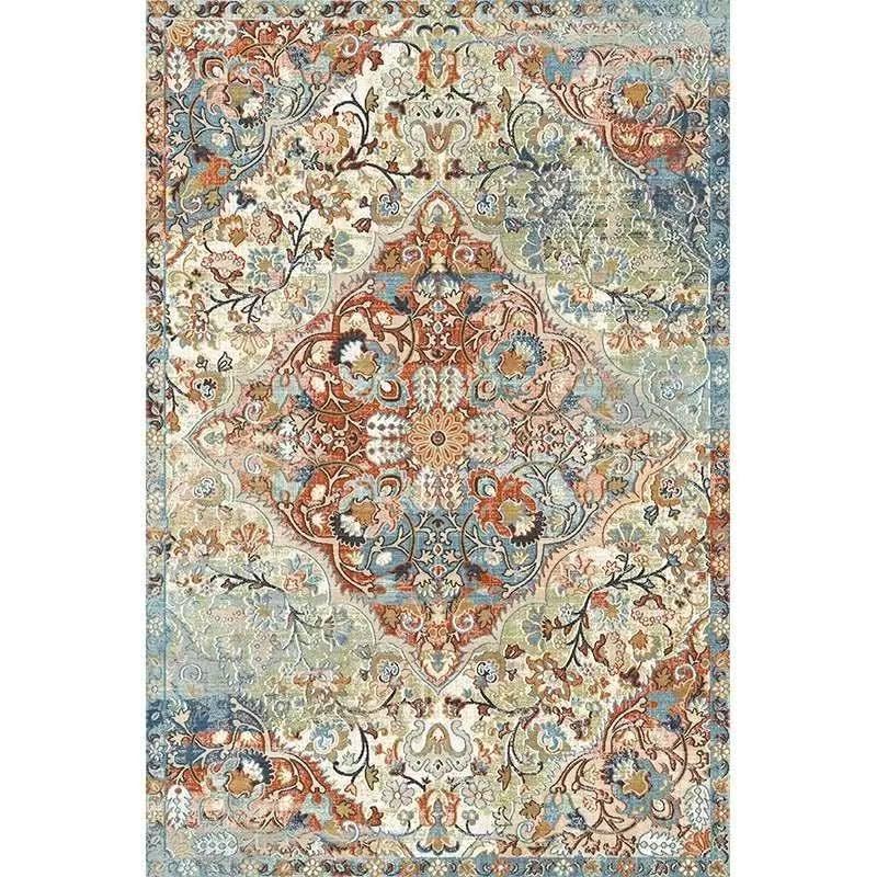 Alfombra suave floral que soluciona suelos fríos en dormitorio 4
