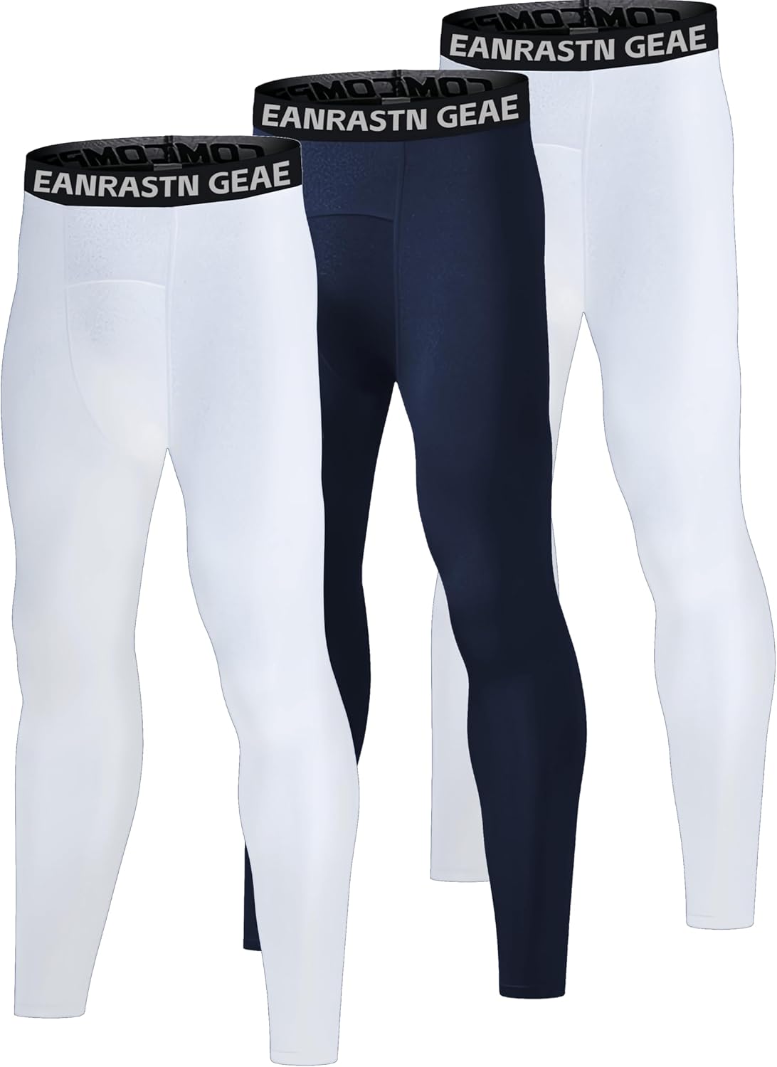 3 Pack Boys' Youth Compression Leggings Pants Tights Athletic Base Layer for Running Hockey Basketball