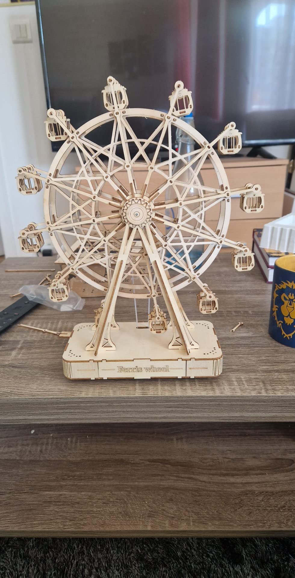 Maquette Bois Puzzles 3D - Grande Roue Rotative Avec Musique - Jouet De Maquette Bois Puzzles 3D - Grande Roue Rotative Avec Musique - Jouet De