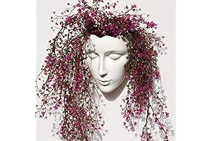 Ceramic Female Face Vase,Modern Sculpture Wall Hanging