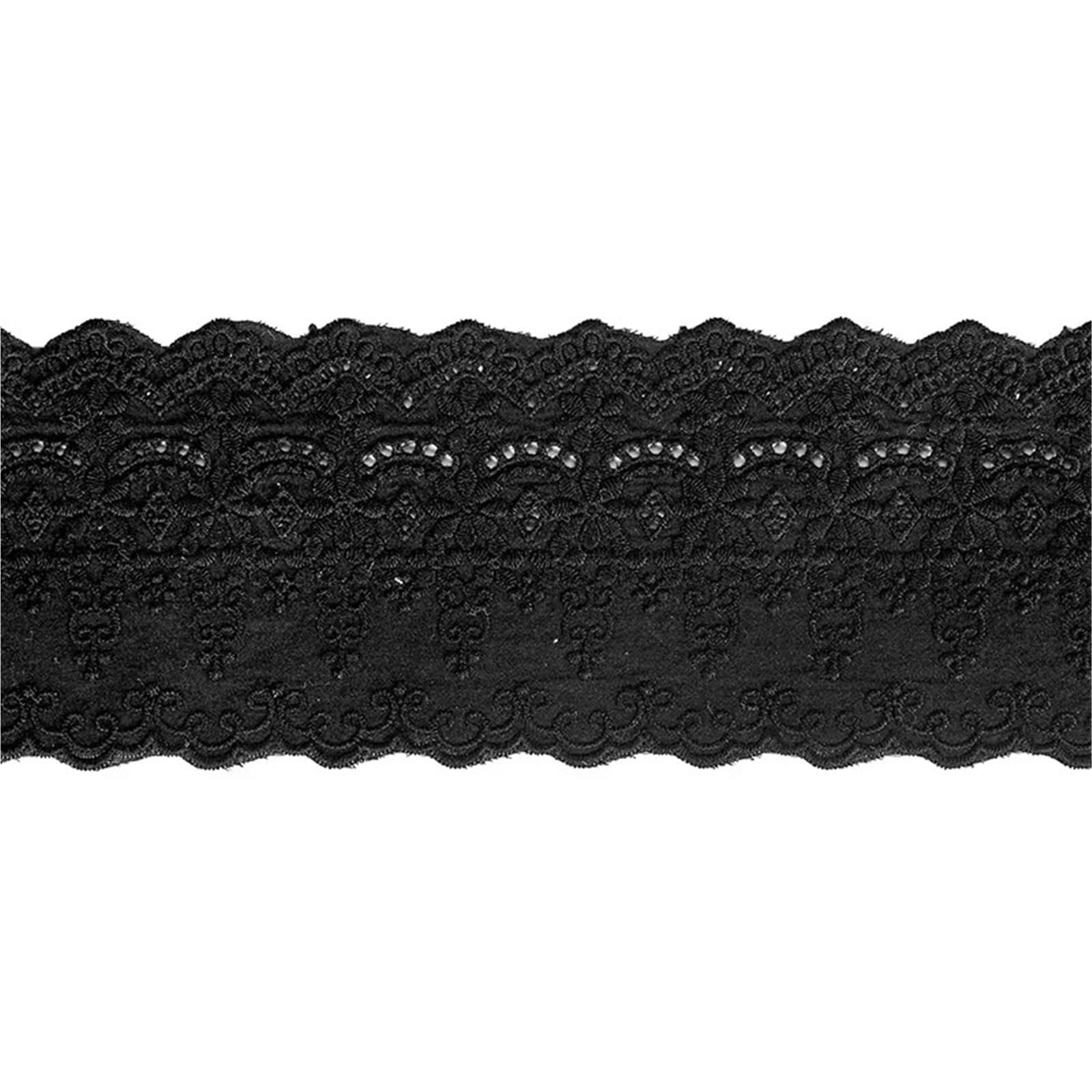 Cinta De Encaje De Algodón Con Ojales Adorno de encaje bordado algodón puro, 5 yardas, 8CM ancho, ropa mujer, vestido, accesorios tela for costura Diy(Beige,14.5-15Yards)