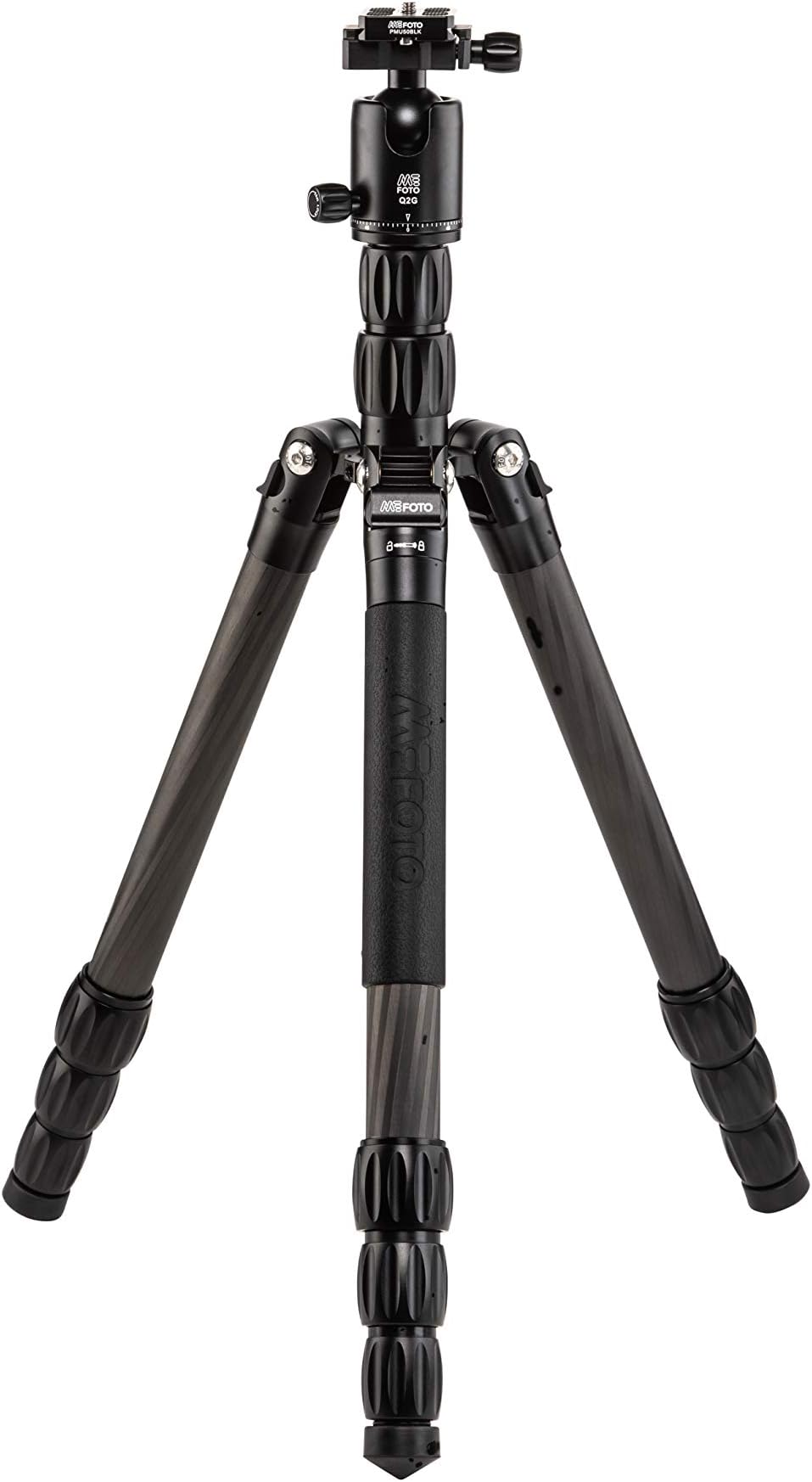 MeFOTO Globetrotter S 61.6" Carbon Fiber Travel Tripod/Monopod w/Case, Twist Locks, Dual Action Ballhead w/Arca Swiss Plate for Mirrorless/DSLR Sony Nikon Canon Fuji - Black (GTSCBLK)