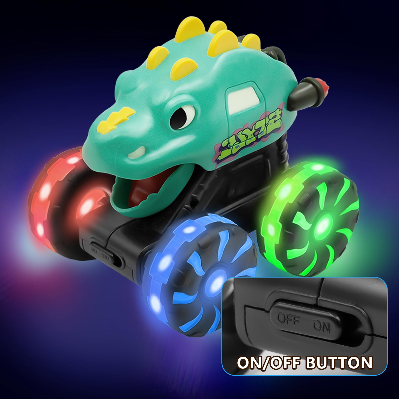 Intoypad Green Dino Monster Truck - LED Light Up Toy -5 Intoypad Green Dino Monster Truck - LED Light Up Toy -5