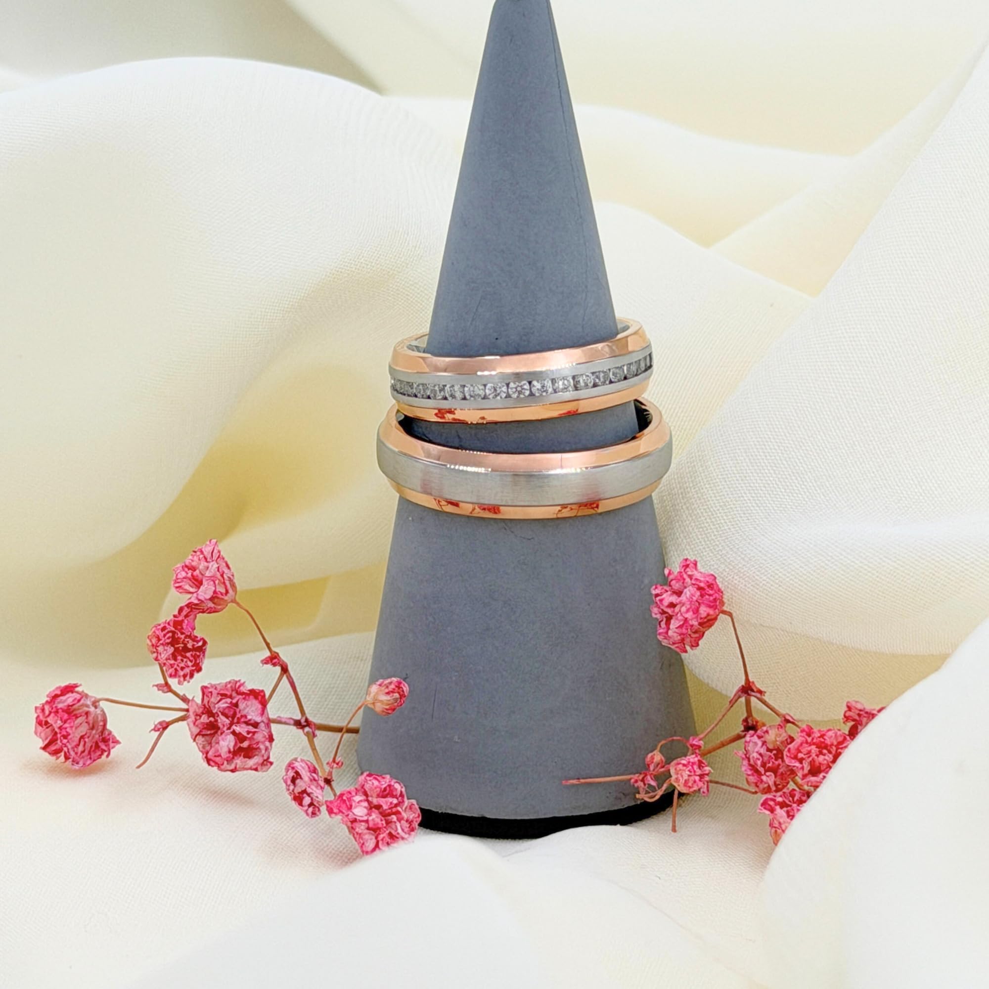 DOOSTI Partnerring/Trauring DAYLIGHT – BICOLOR Chirurgischer Edelstahl inkl. Gratis Gravur - Damen und Herren Variante - Neuheit November 2025