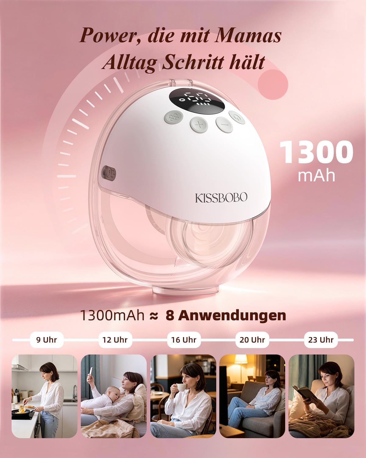 KISSBOBO K8 Milchpumpe Elektrisch freihändig elektrische Doppelset