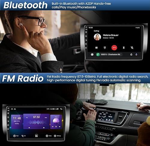 Miniatura 5 de Estéreo de coche de 4 núcleos 2+32G para Nissan Sentra 2013-2017, pantalla táctil de 10.1 pulgadas con CarPlay y Android Auto, con cámara de