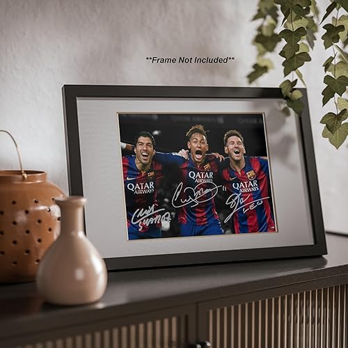 Miniatura 6 de Ikonic Fotohaus Lionel Messi Neymar Jr Luis Suárez con foto firmada y autógrafo, arte de pared para decoración del hogar