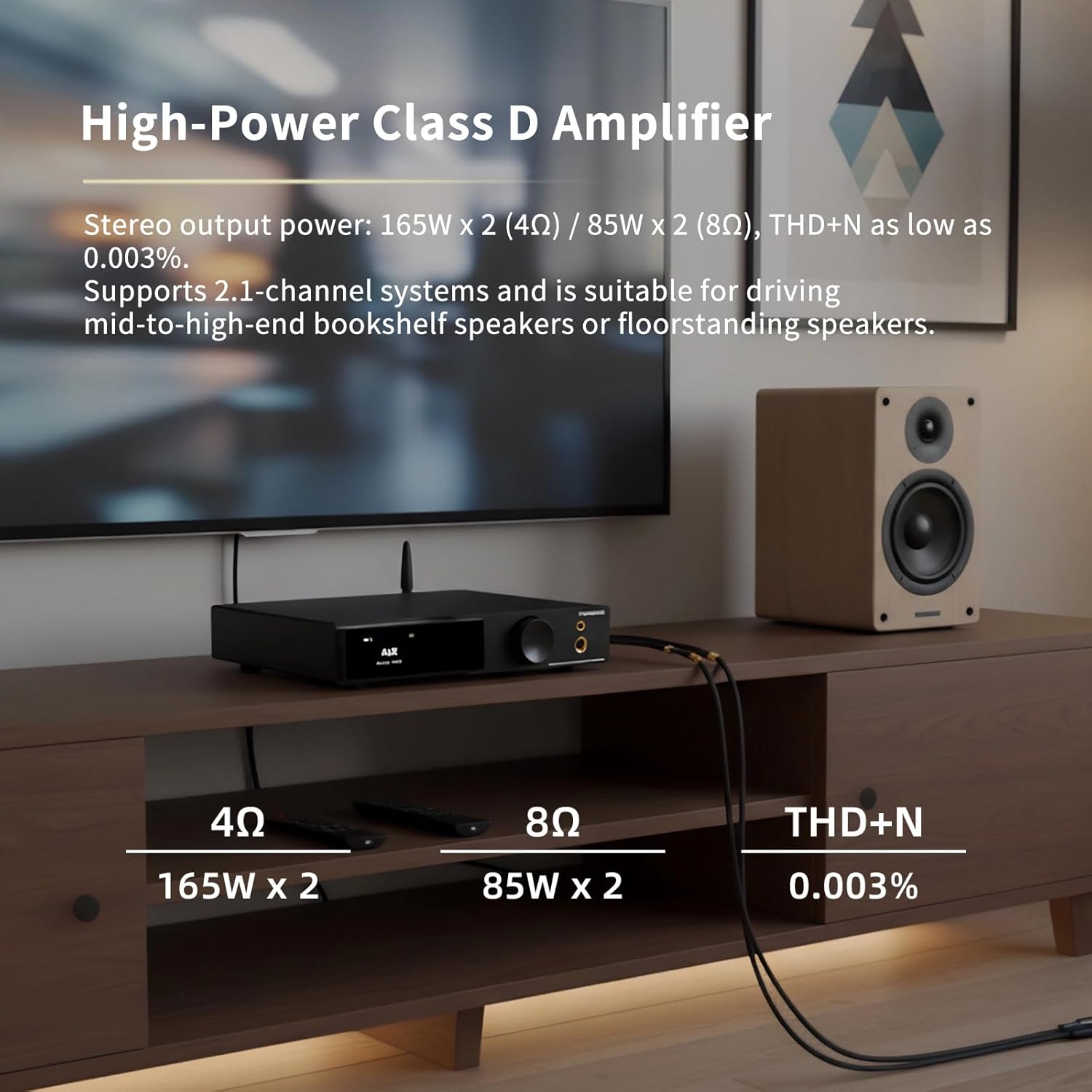 SMSL AO300 PRO DAC Amplifier | CS43131 USB/Coax/Opt/RCA Input MQA DAC | 165W MA5332MS 2.1Channel Stereo Amp | 4.4mm/6.35mm Hi-Fi Headphone Amp | Class D Digital DAC Amplifier, Black