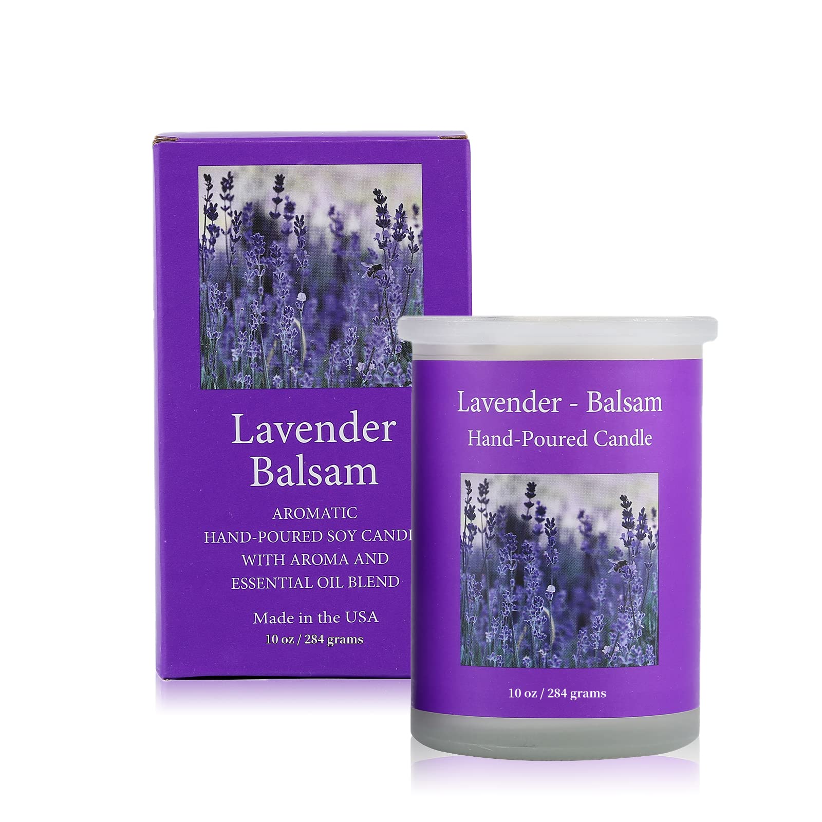 ADK Scented Natural Soy Aromatherapy Candle, Home Relaxing Scented Glass Jar Candles, Over 48 Hours of Burn Time, Gift for Women and Men (10 oz / 284 Grams) (Lavender Balsam 10 oz, 10 Ounce)