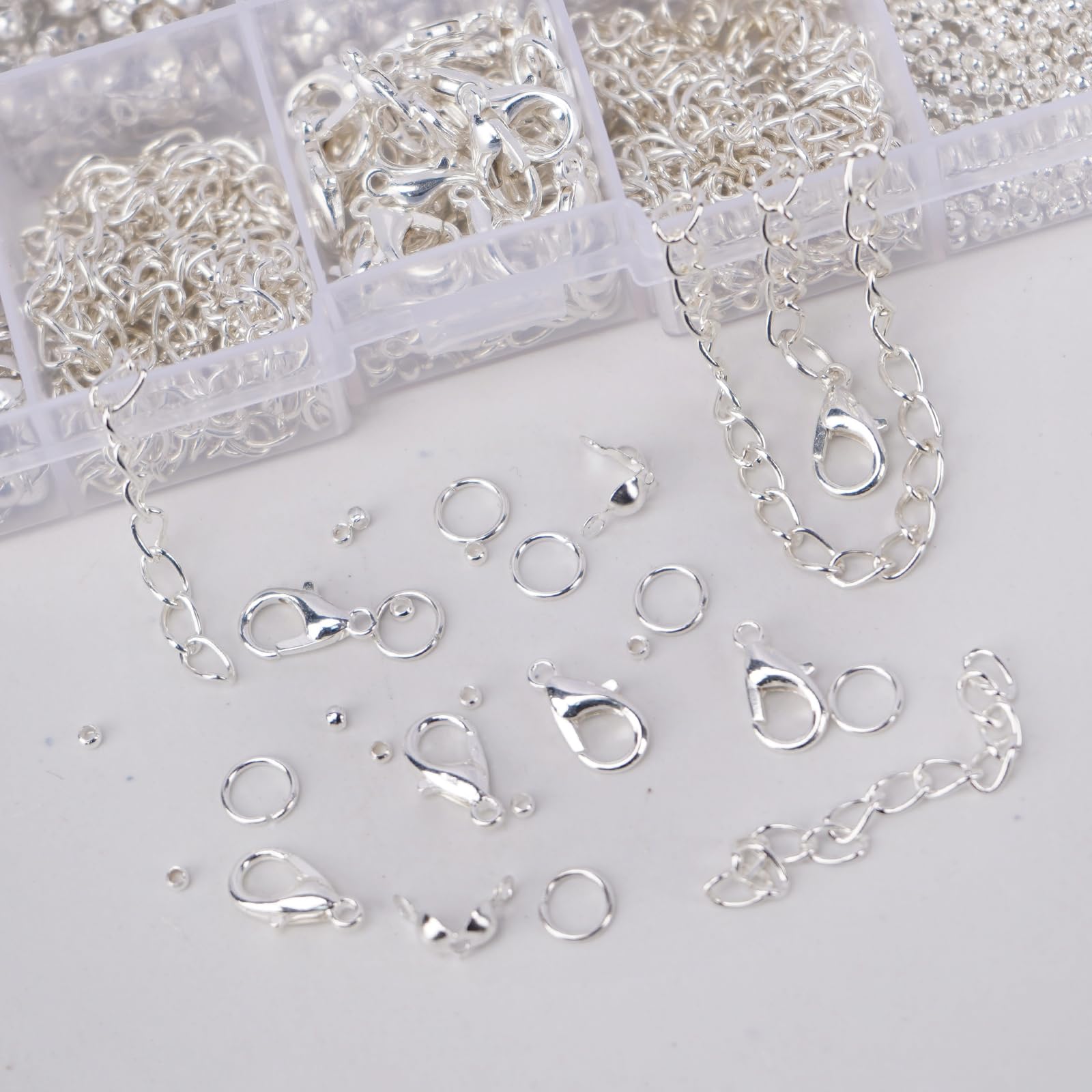 Kit Chiusure Per Braccialetti E Gioielli - 900 Pezzi Con Moschettoni, Anellini E Pinzette - Dorato E Argentato