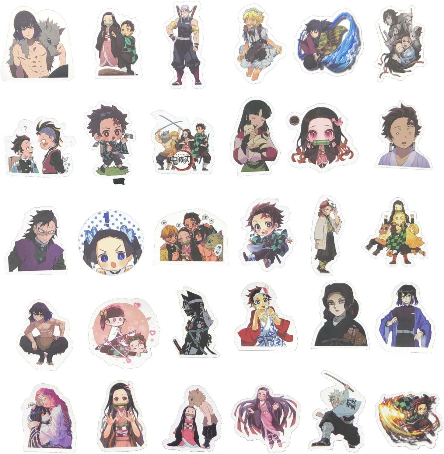 amazon com 146 pcs demon slayer stickers kimetsu no yaiba anime sticker toys games