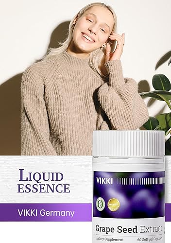 Miniatura 5 de Vikki Extracto de semilla de uva 38,100 mg, cápsulas concentradas y estandarizadas 10 veces extracto de fruta entera, 100% vegetariano, totalmente