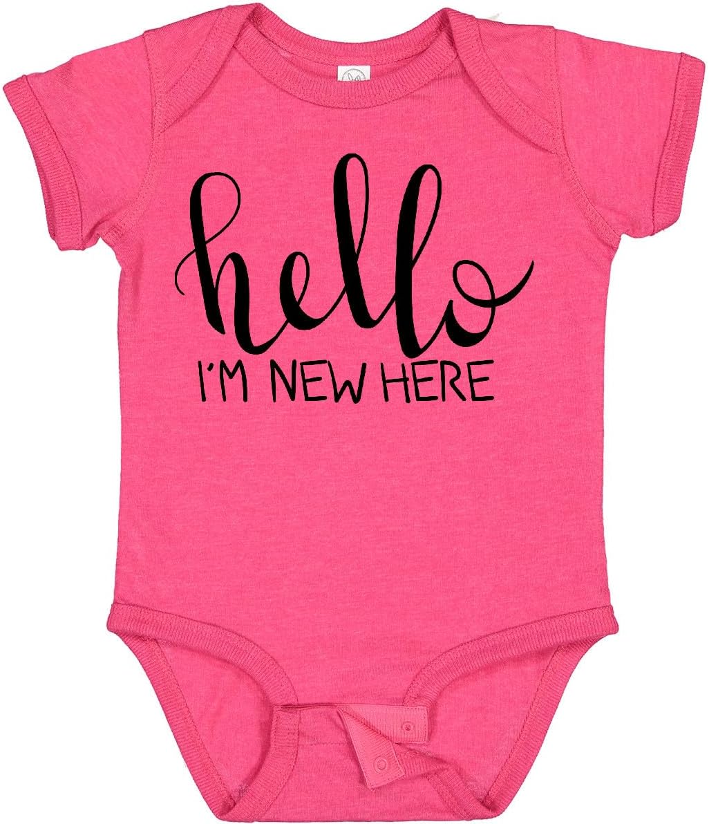 inktastic Hello, I'm New Here- Hand Drawn Type Baby Bodysuit