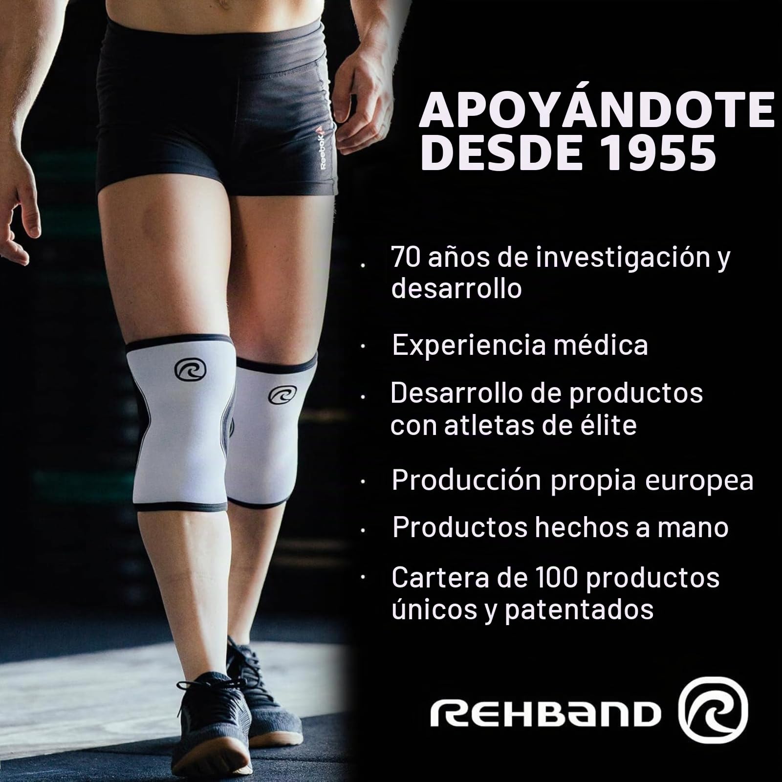 Rehband Rodilleras 1 o 1 par de rodilleras de neopreno para balonmano y voleibol