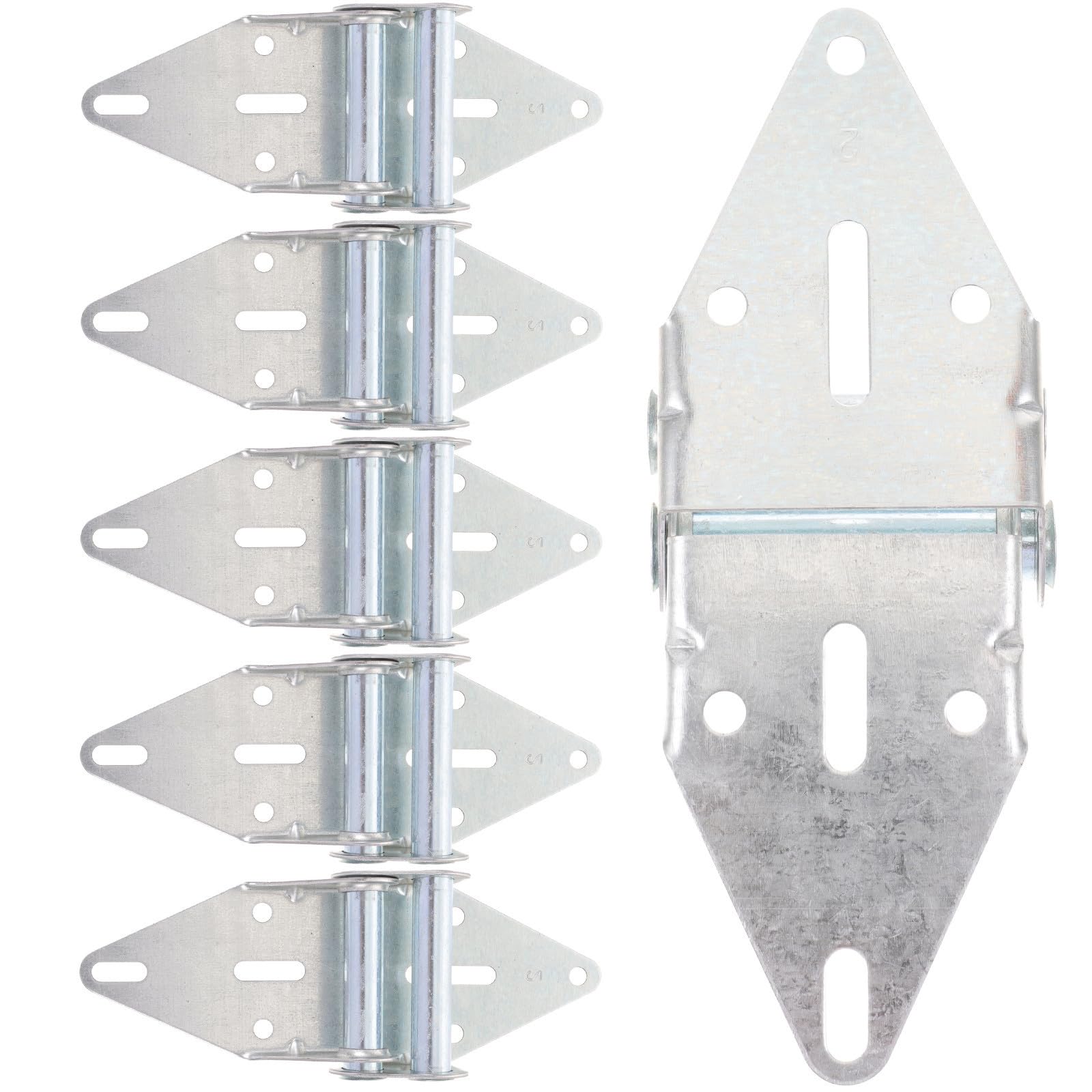 Charnières robustes pour porte de garage sectionnelle en métal argenté Artibetter
