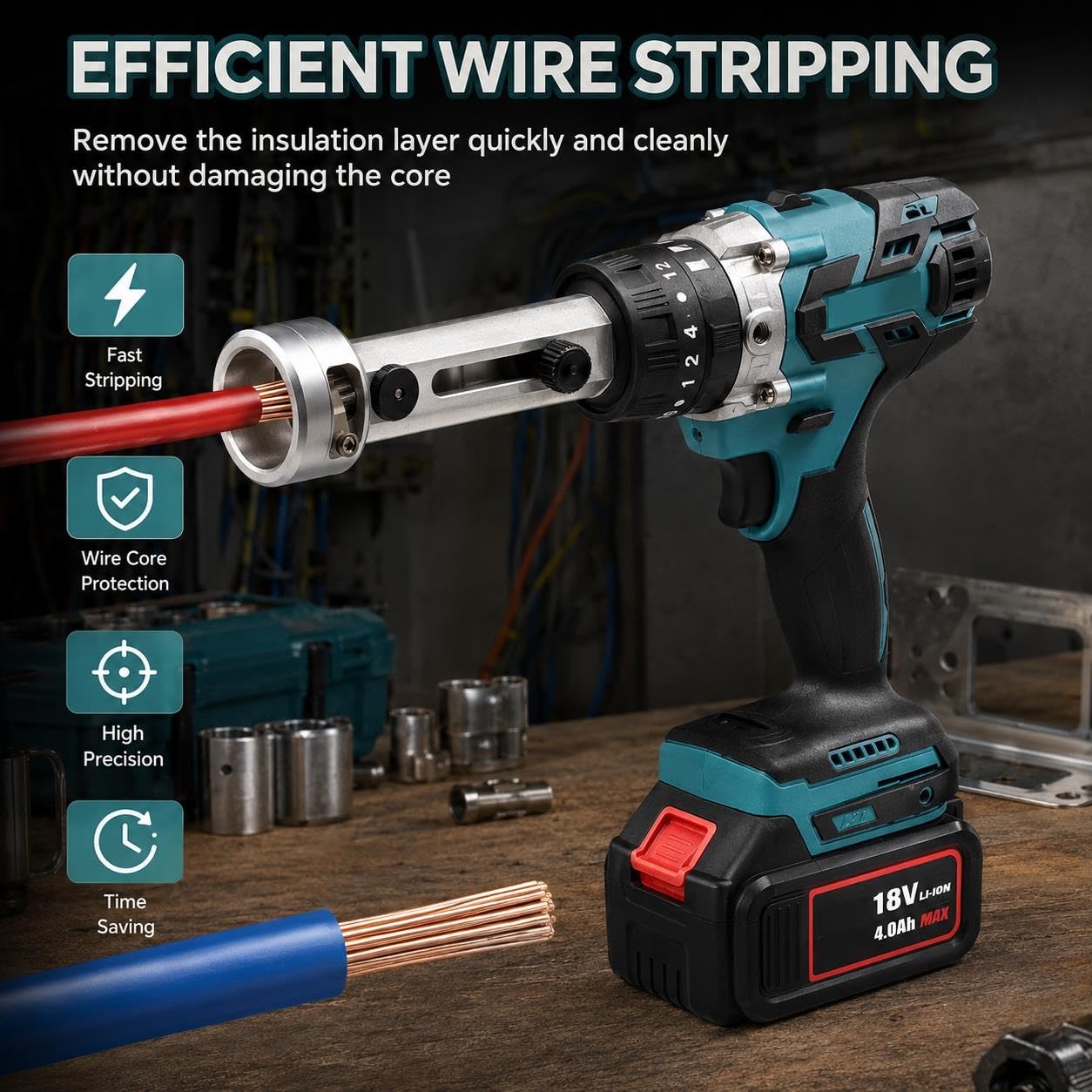 Macchina Spelafili Automatica Cordless Pro con Batteria al Litio