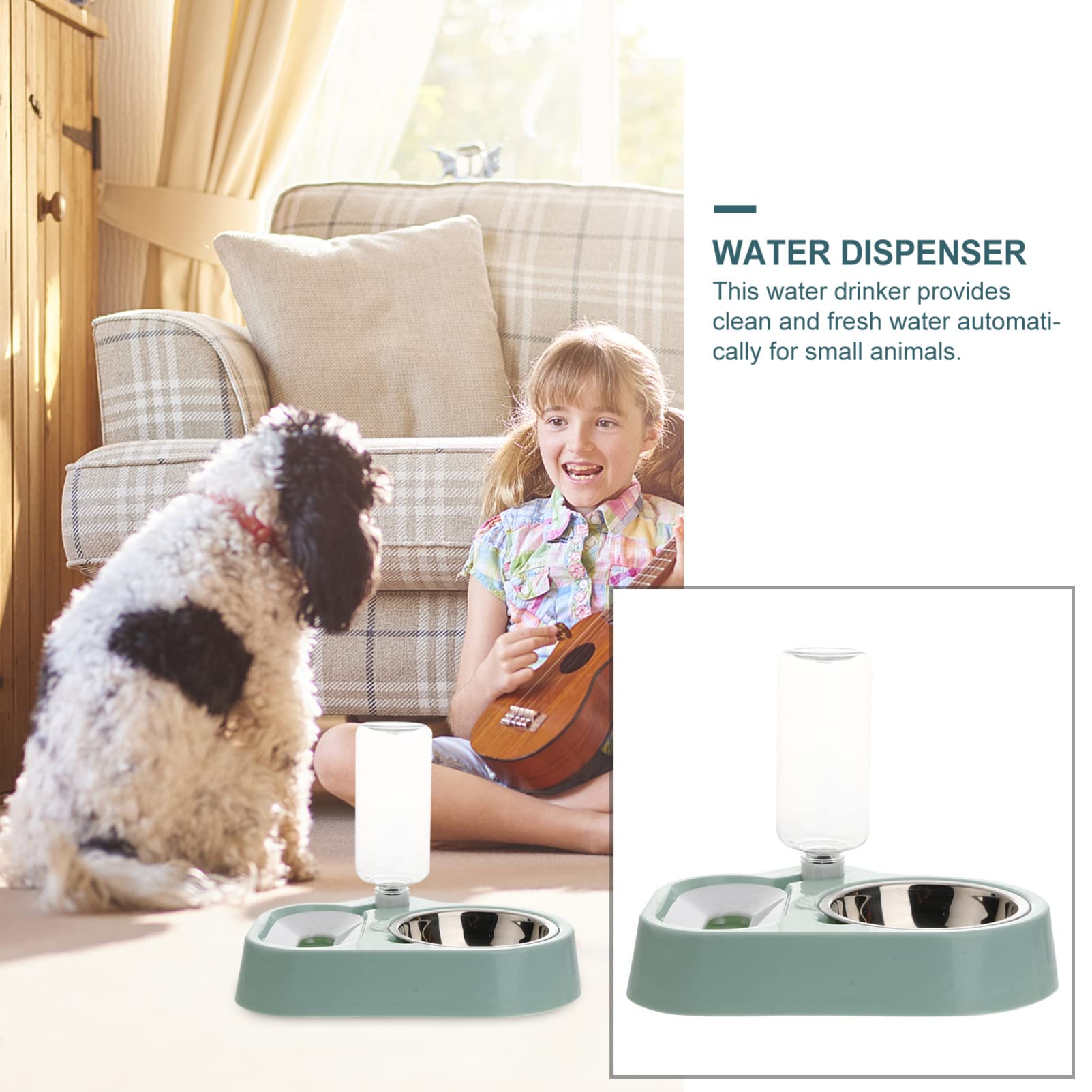 Dispensador Automático De Agua Y Comida Para Mascotas | Comedero Antivoracidad Y Antigoteo | Para Perros Y Gatos Pequeños/Medianos | Fácil De Limpiar