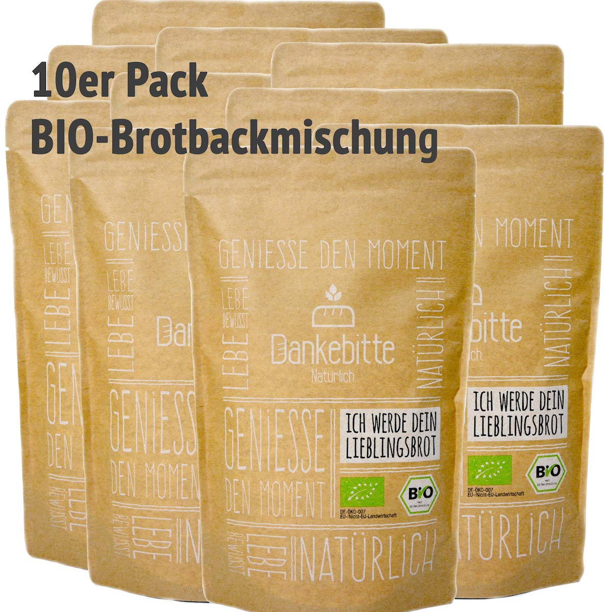 10er Pack Bio Brotbackmischung "Kölsche Mädche" - Vollkornbrot