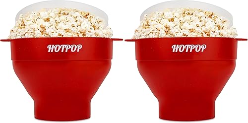 Miniatura 19 de El original Hotpop - Palomitas de maíz para microondas, máquina de palomitas de silicona, cuenco plegable sin BPA y apto para lavavajillas - 20