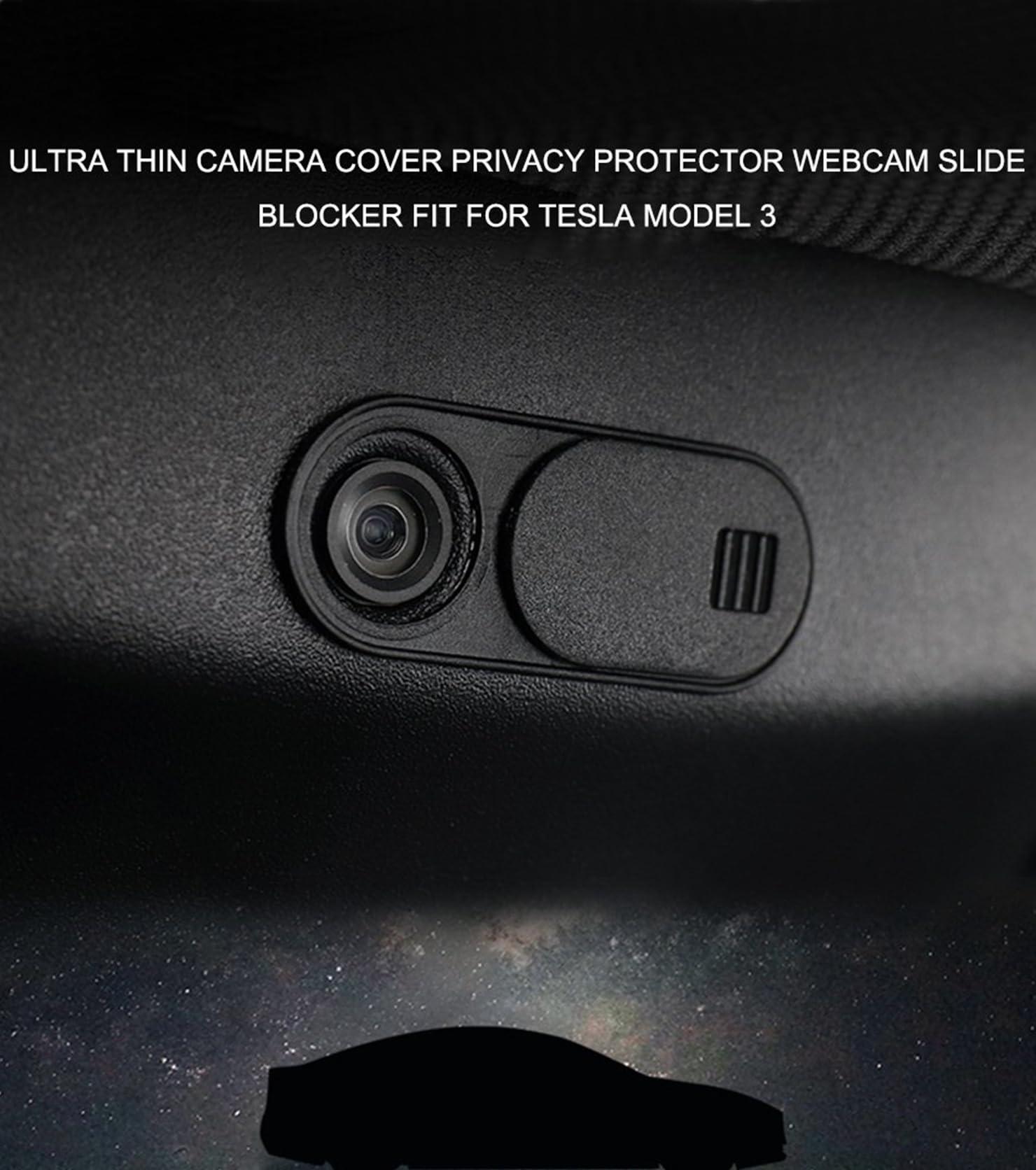 TAKONE osłona kamery Tesla Model 3/Y 4 sztuki w zestawie osłona kamery wewnętrznej | 4-pak, materiał ABS, idealnie dopasowany do modelu 3/Y, samoprzylepny, ultracienki, ochrona prywatności