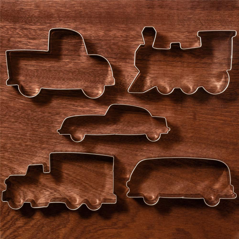 Formine Per Biscotti In Acciaio Inox – Set Treno – PREMIER Housewares 0806424 – 4,5x10x11 Cm – Lavabili E Riutilizzabili
