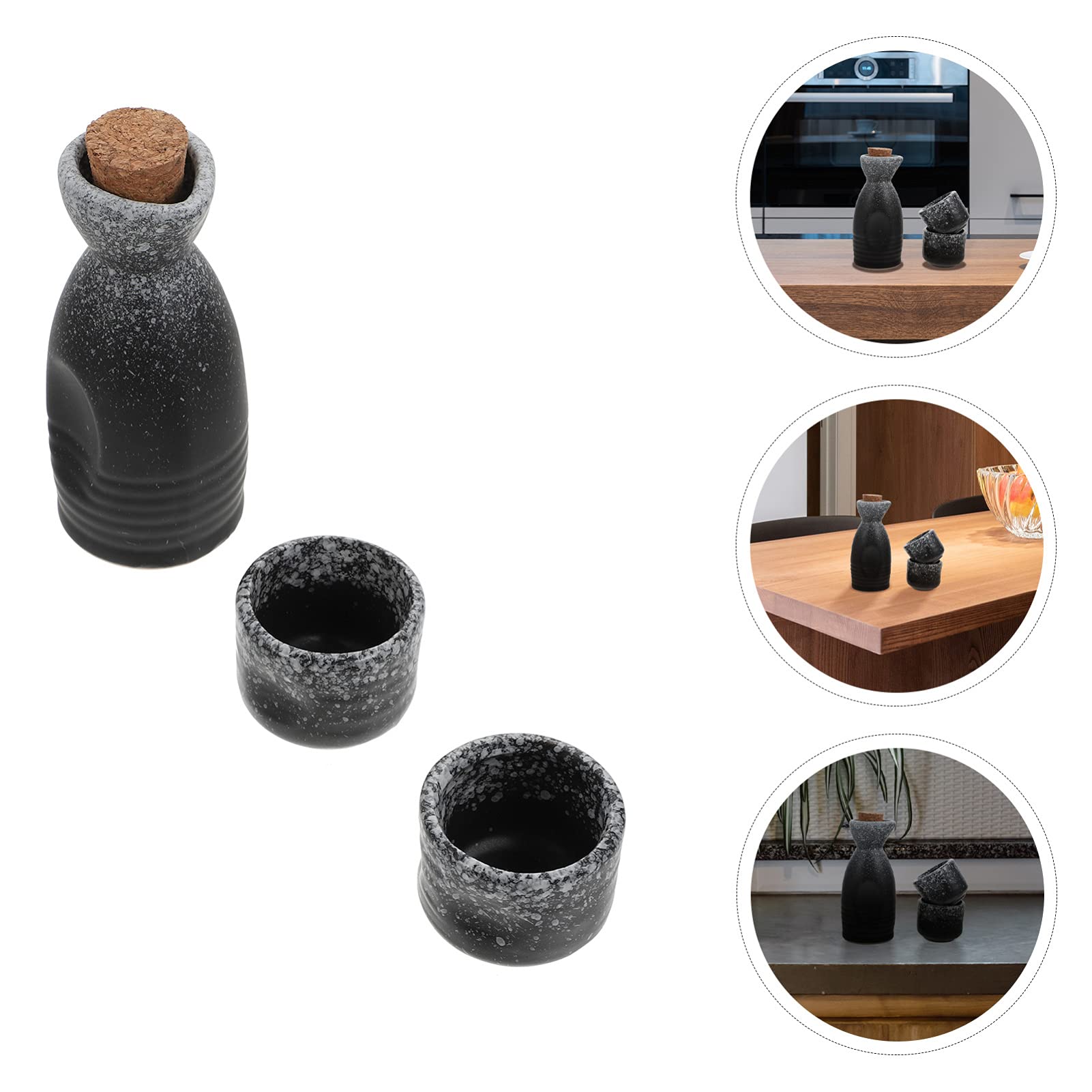 Alipis Japanese Sake Pot Cup Set Ceramic Cups and Carafe Perfect for Gatherings