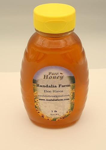 Miel de frijol de mantequilla cruda, 16 onzas, Randalia Bee Hives