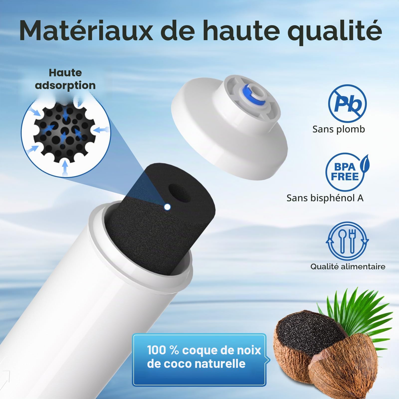 ICEPURE Filtre à eau pour réfrigérateur compatible Samsung DA29-10105J, DA99-02131B, 2 pièces