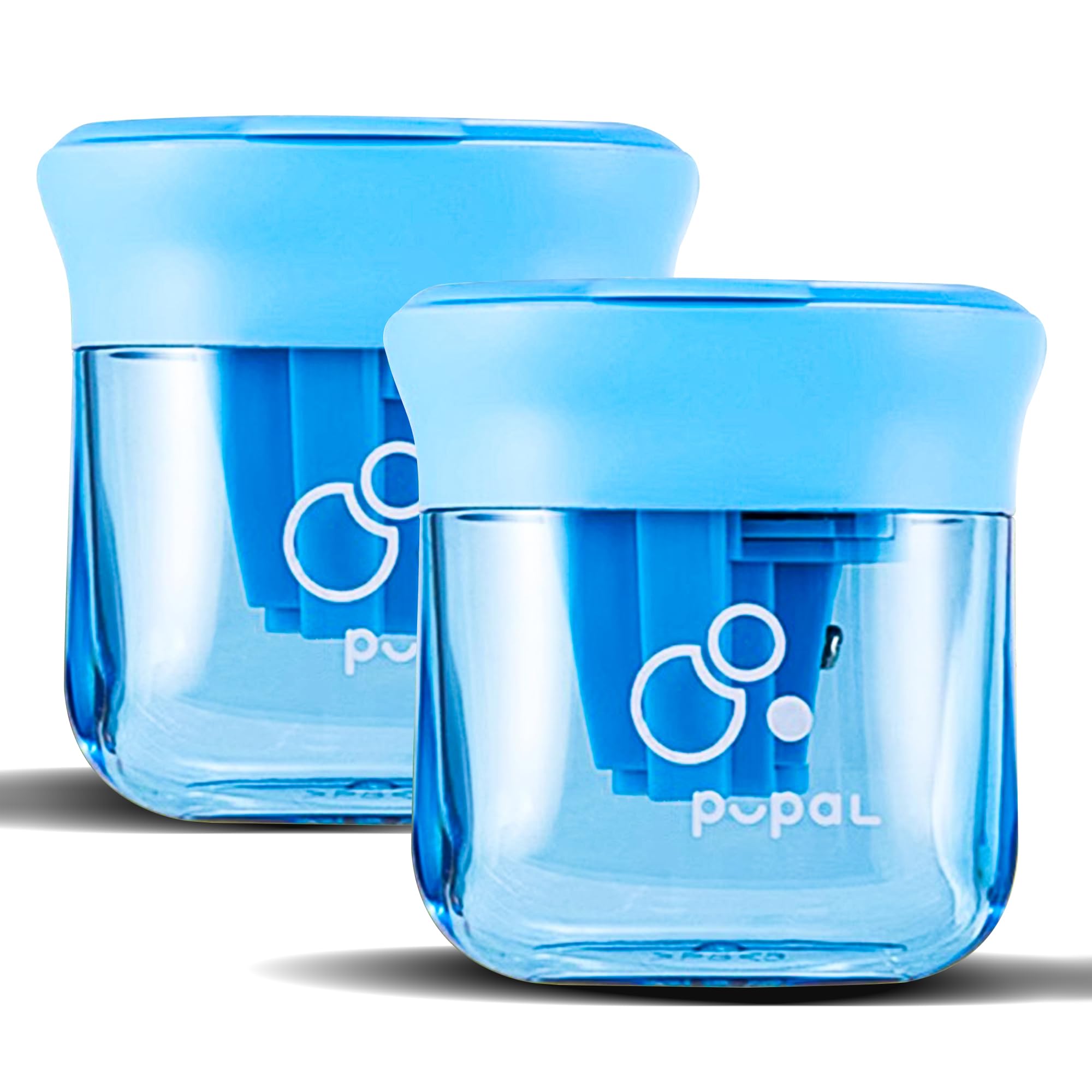 Aitxpaotn Pencil Sharpener Manual - 2 Pack Three Hole Design Portable Pencil Sharpeners, Compact Handheld for Kids, School Essentials for Students