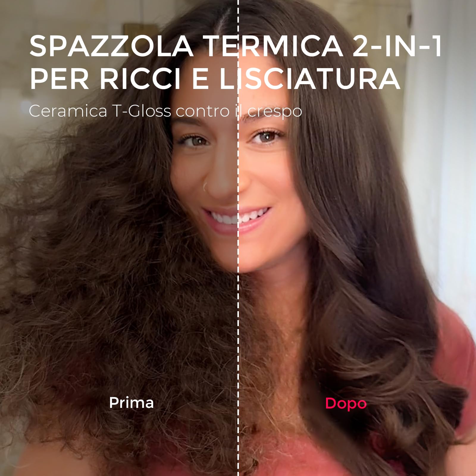 TYMO STYLUX Thermal Brush, Spazzola Termica da 43mm per Creare Ricci Naturali per Capelli, Spazzola Arricciante in Ceramica in Unica per Capelli Voluminosi, Rotonda Elettrica Riscaldata