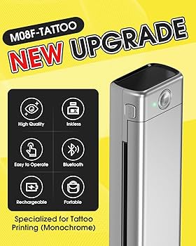 M08F-TATTOO ポータブルタトゥープリンタータトゥー転写紙10枚同梱 Amazon.co.jp: タトゥープリンター Phomemo M08F プリンター tattoo
