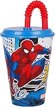 Stor Easy Cane Glass 430 ml Spiderman Streets