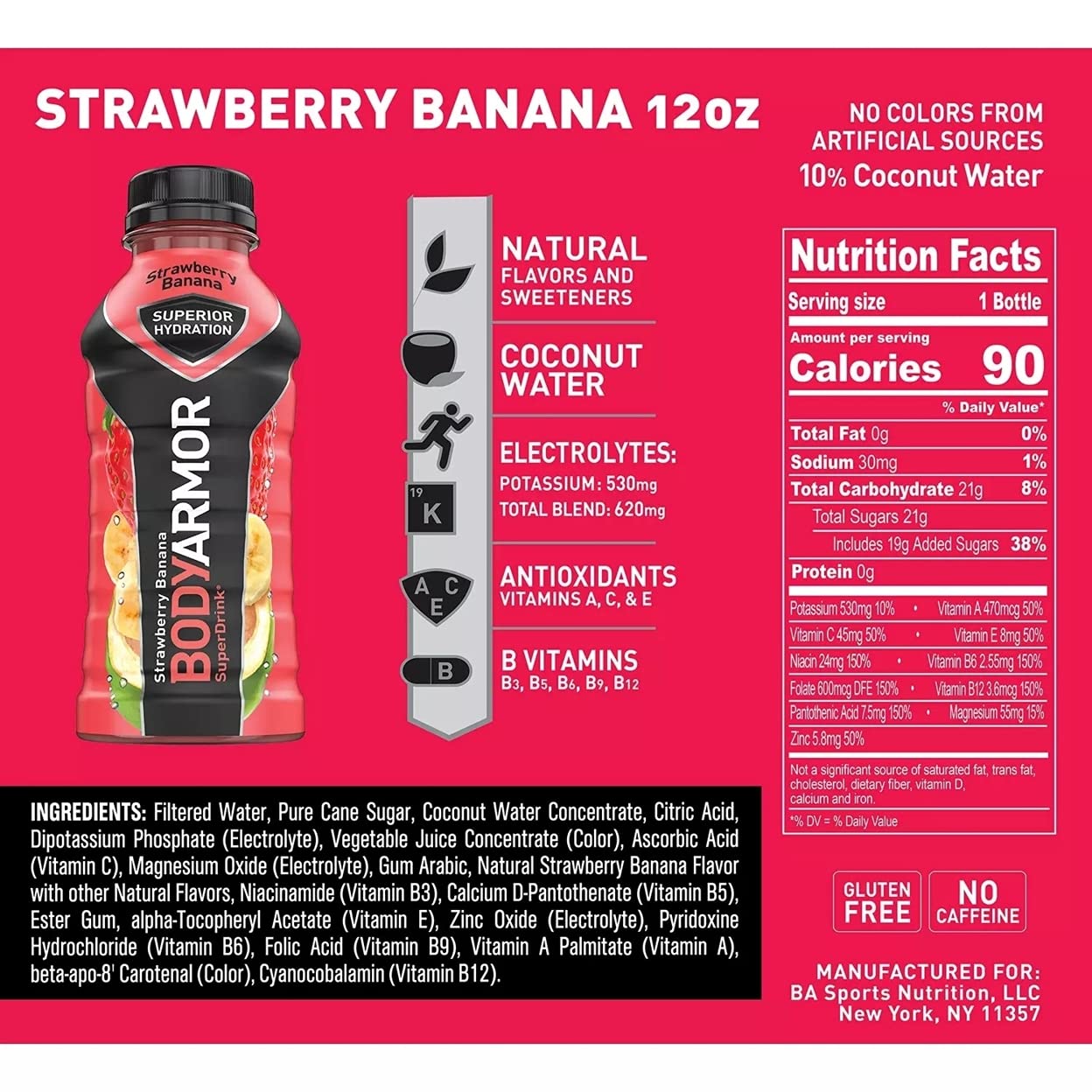 BODYARMOR Sports Drink Variety Pack (12 Fl. Oz., 28 Pk.) Net Wt 336 Fl Oz