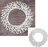 Branches Wreath Metal Cutting Dies, Flower Leaves Circle Round Frame Cutting Stencils for DIY Scrapbooking, Photo Decorative Embossing Paper Dies for Scrapbooking Card Making
