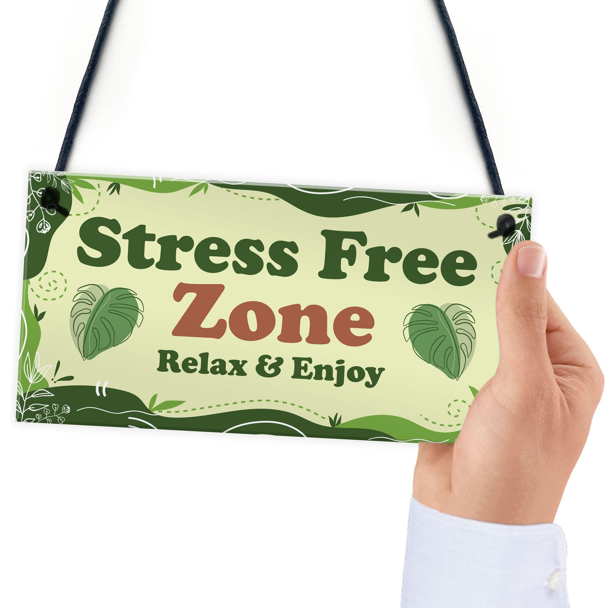 Red Ocean Stress Free Zone Relax And Enjoy Hot Tub Sign Garden Shed Summerhouse Sign Home Decor