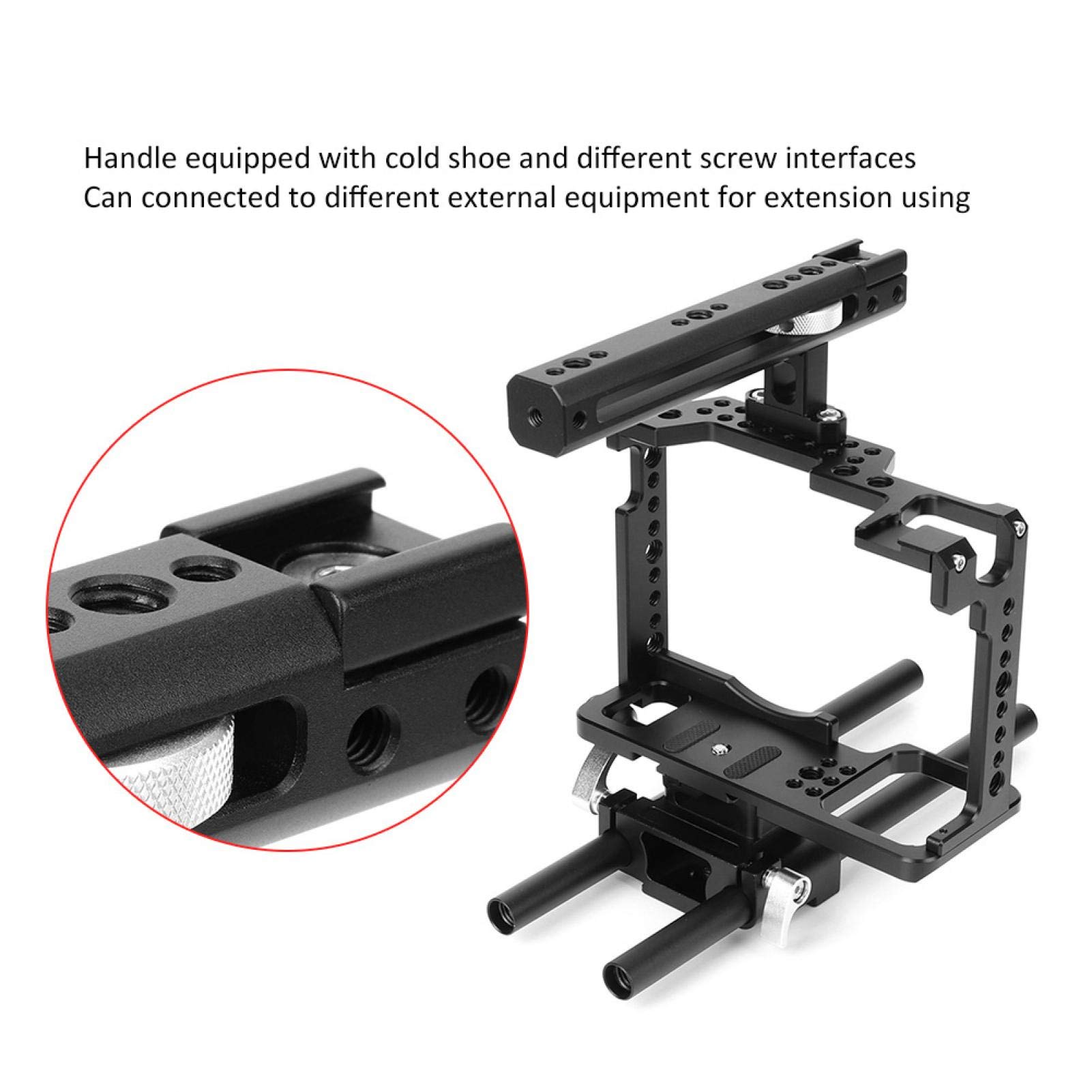 Gabbia Per Fotocamera S1RII/S1II/S1IIE – In Lega Di Alluminio, Con Attacchi 1/4” E 3/8”, Montaggio Rapido Arca, Ideale Per Video E Outdoor
