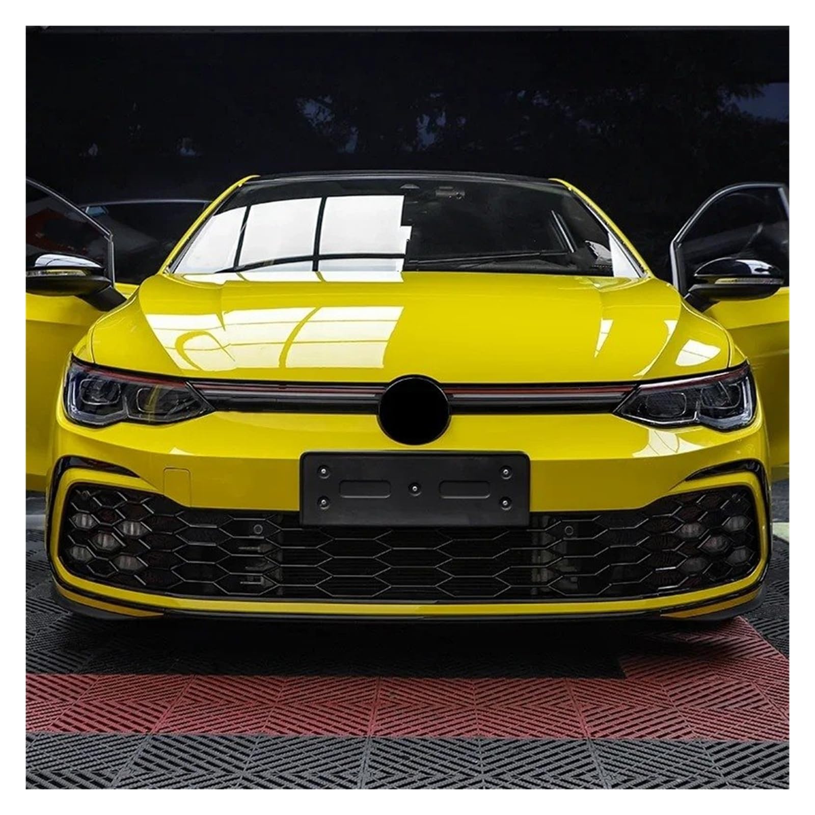 Paraurti Griglia Per GTI Stile Paraurti Anteriore Griglia Decorazione Versione Sportiva Fendinebbia Auto Body Kit Per Vw Per Golf 8 Mk8 Per Line 2020-2026 Griglia Anteriore