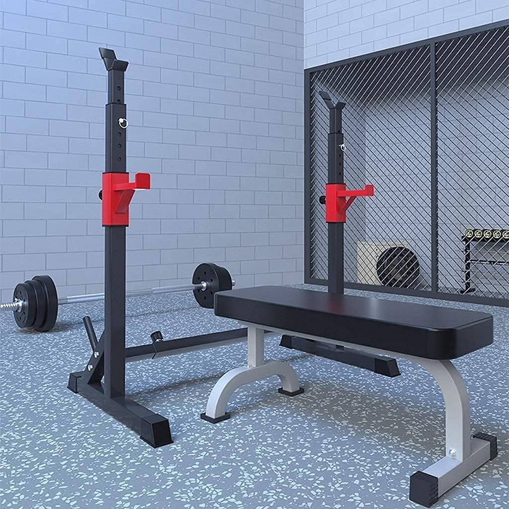 Barbell Rack Squat Stand Bench Press Rack Squat Rack and Weight Bench Multifunctional Fitness Equipment Weight Bench Barbell Rack Household Bench Press Rack