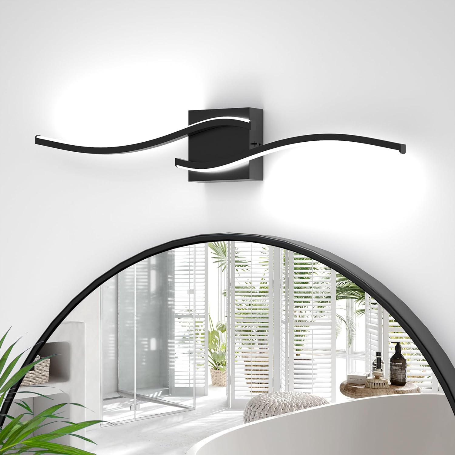 Espird 23inch Led Bathroom Vanity Light Bar, Matte Black 5CCT Dimmable 2700-6500K Vanity Lights for Bathroom, Modern Bathroom Light Fixtures Over Mirror Led Lighting Fixtures
