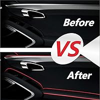 Vista 4 de Tira de ajuste de hueco para panel de puerta de moldura decorativa roja para interior de automóvil de 10 pies (9.8 ft)