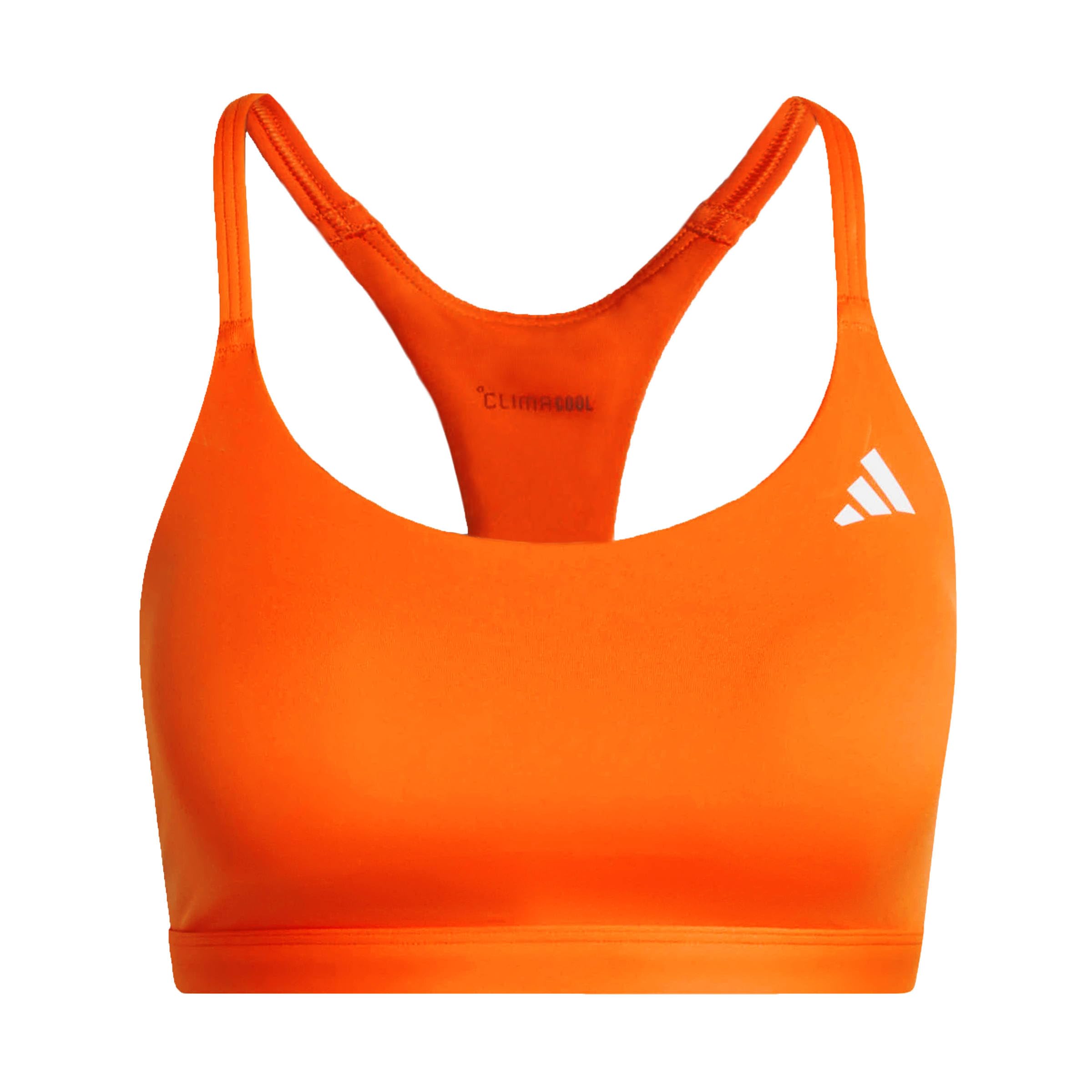 adidas Women's Optime Essentials Workout Light Support Bra, Pure Orange, XS