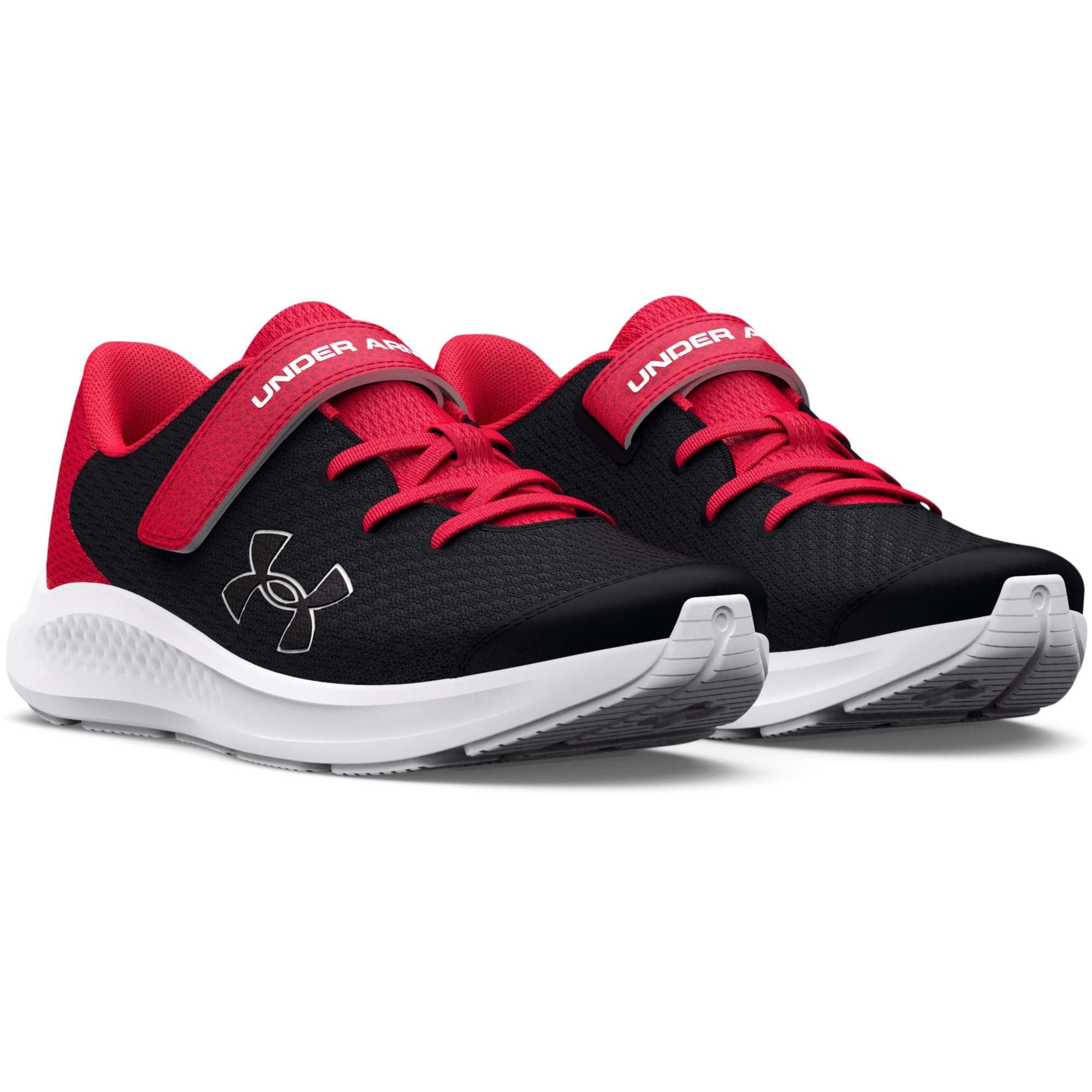 Under Armour Dziecięce buty do biegania dla dzieci w wieku przedszkolnym Pursuit 3 z dużym logo