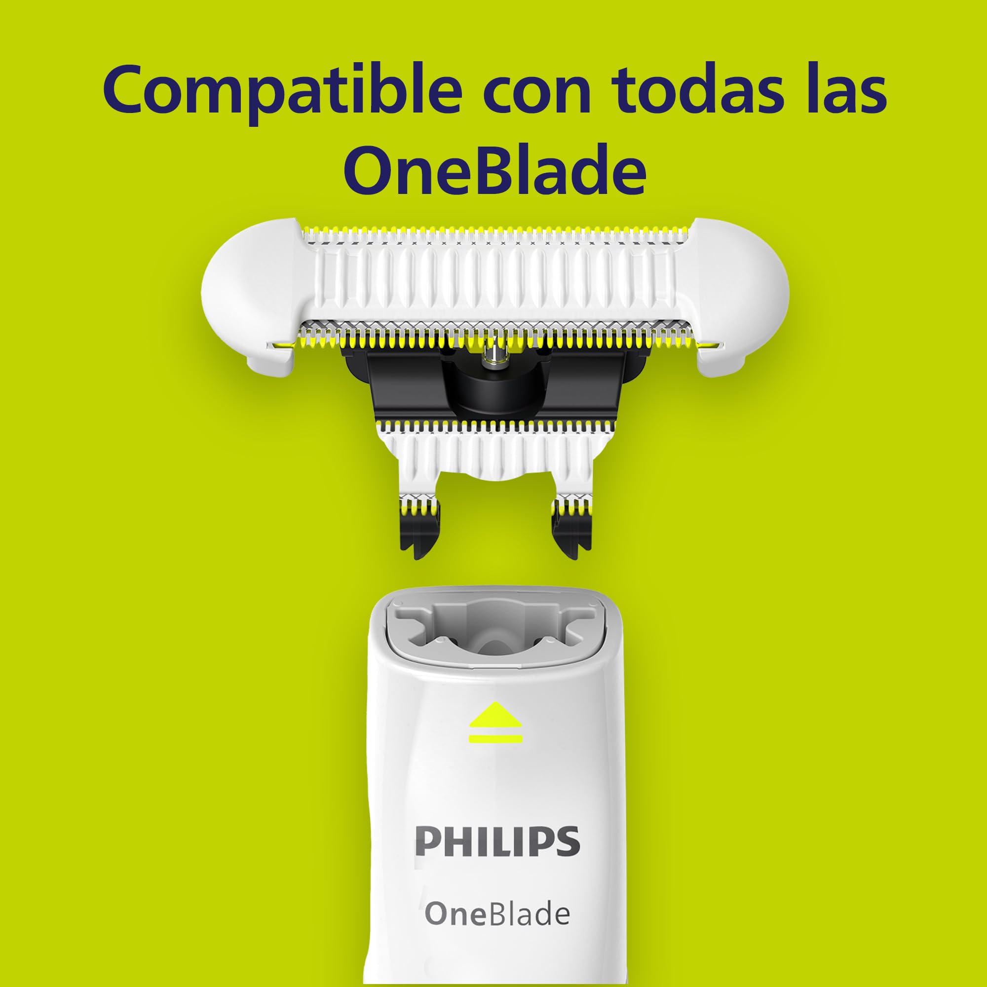 Philips OneBlade Skin Protect QP229/50 - Cuchilla de repuesto para afeitadora eléctrica OneBlade y recortadora, acero inoxidable duradero, recorte y afeitado con protección adicional de la piel, 2
