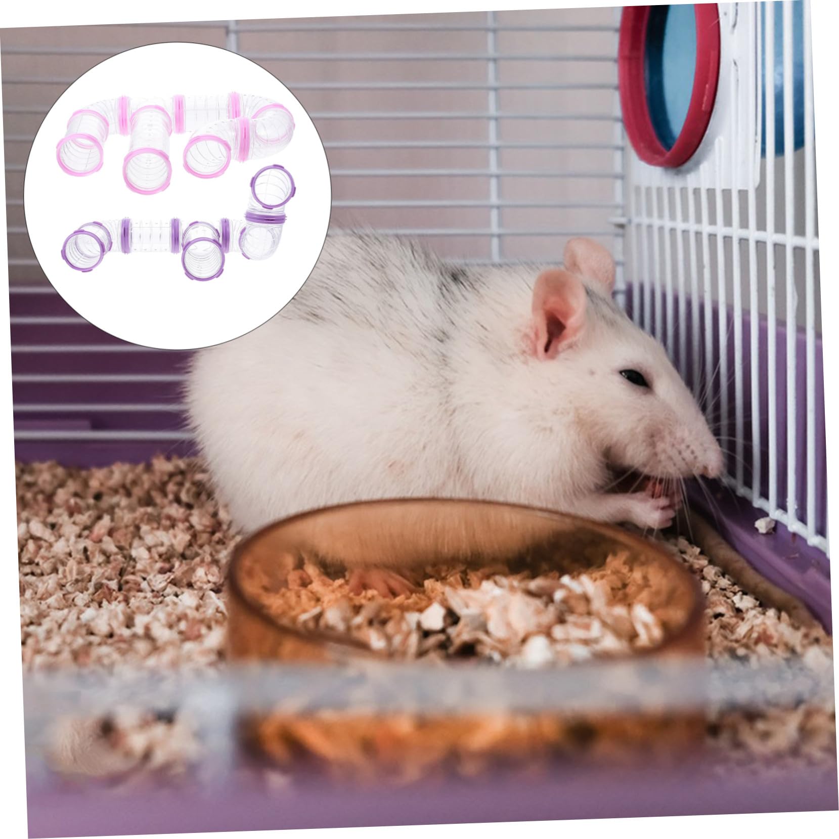 VICASKY 32 Stck. Teiliges Hamsterkäfig Zubehör DIY Transparentes Röhrensystem Robustes Außentunnelspielzeug für Hamster Eichhörnchen Igel Einfach zu Montieren Erweiterbar