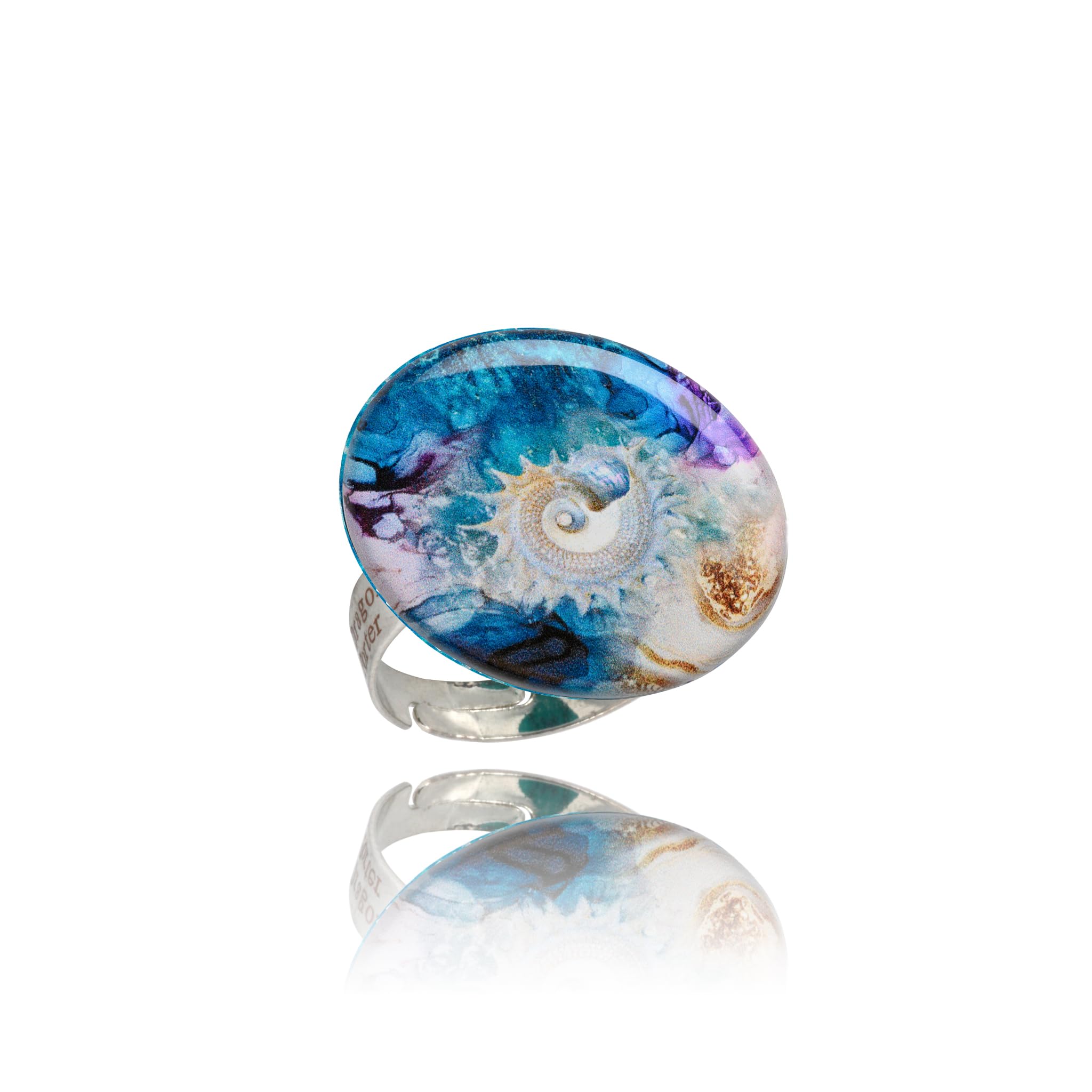 Boho Grosse Ronde Bagues Fantaisie Réglable Mandala Design Bijoux pour Femme
